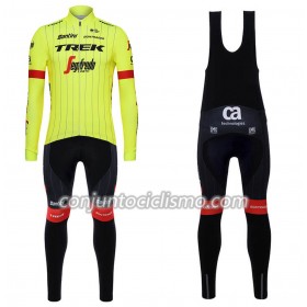 Conjunto Maillot + Culotte largo con tirantes 2018 Trek-Segafredo N002